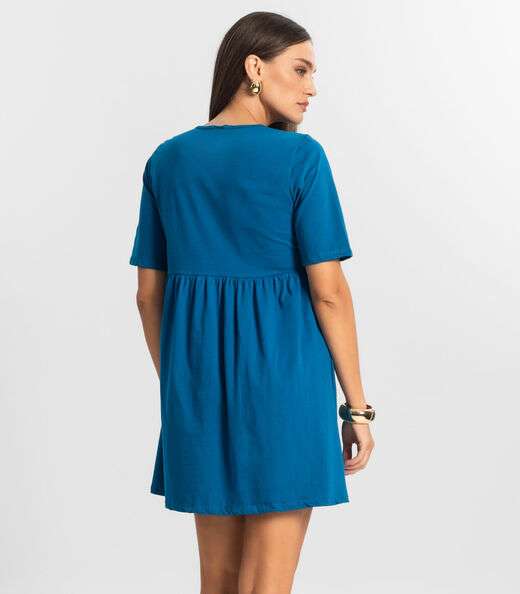 Vestido Feminino Liso Select Azul