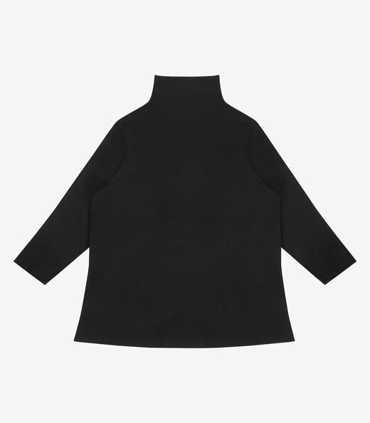 Blusa Manga 7/8 Viscotorcion Plus Size Secret Glam Preto
