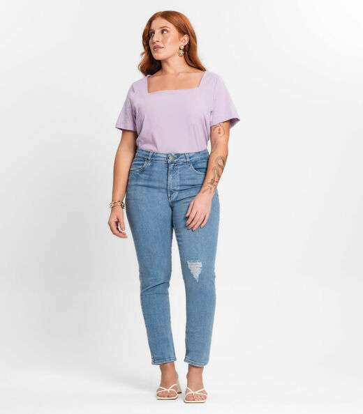 Blusa Feminina Plus Size Secret Glam Roxo