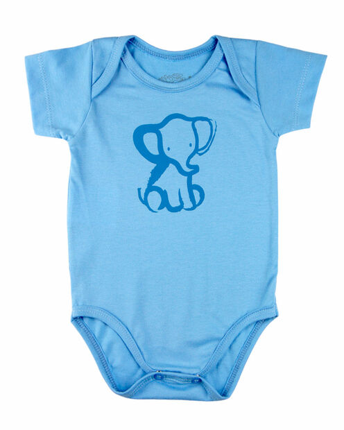 Kit Bebê 3 Bodies Viscolicra Listrada Silk Bichinhos - Azul