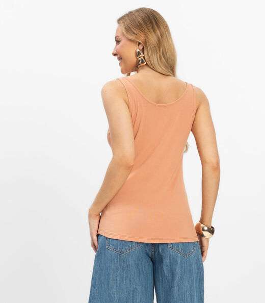 Regata Feminina Básica em Viscotorcion Rovitex Marrom