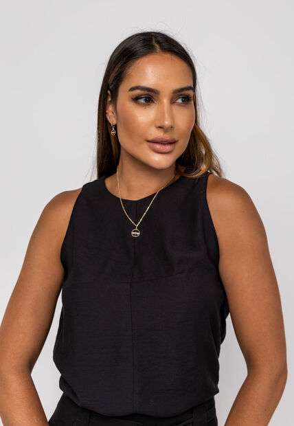 Regata Alfaiataria Com Recorte Preto Salvatore