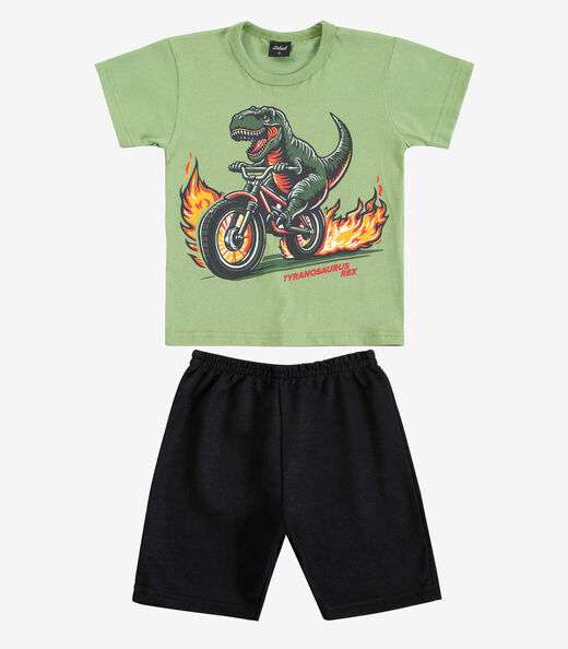 Conjunto Infantil Curto Verão Menino Select Verde