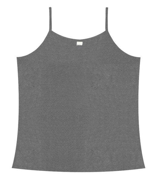 Blusa de Alça Feminina Viscotorcion Básica Rovitex Cinza