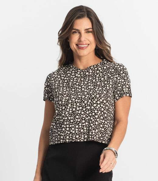 Blusa Feminina Estampada Select Preto