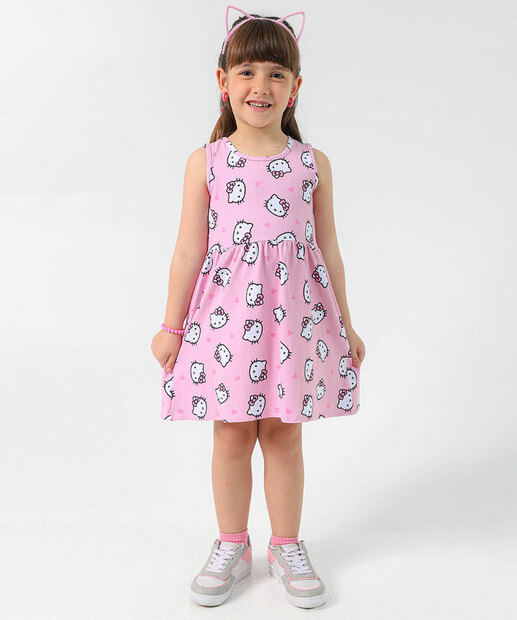 Image_Vestido Infantil Hello Kitty Sanrio Tam 4 a 10 Rosa