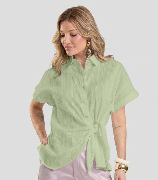 Image_Camisa Feminina em Tricoline Dianna Verde