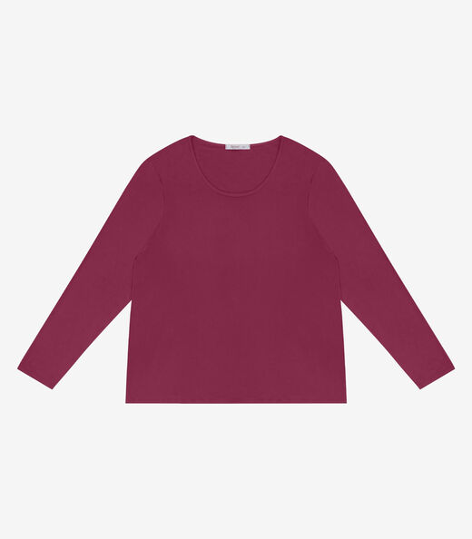 Blusa Manga Longa Viscotorcion Secret Glam Vermelho