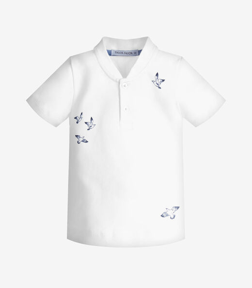Conjunto Infantil Camiseta Com Bermuda Trick Nick Branco