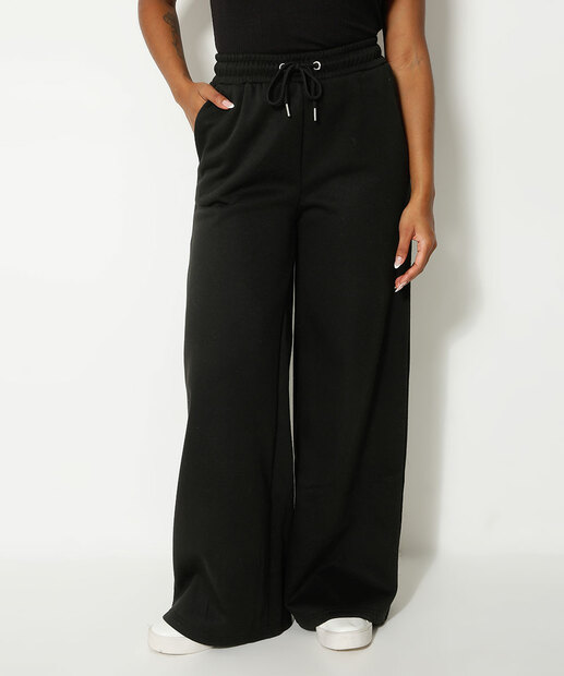 Calça Wide Leg Moletom Feminina Marisa