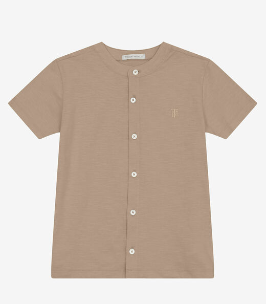 Image_Camisa Menino em Meia Malha MaquinetaTrick Nick Marrom