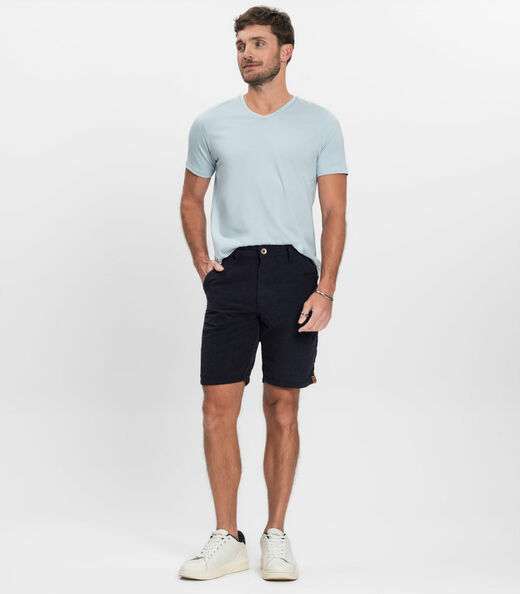 Bermuda Maculina Sarja Com Bolsos Shift Preto