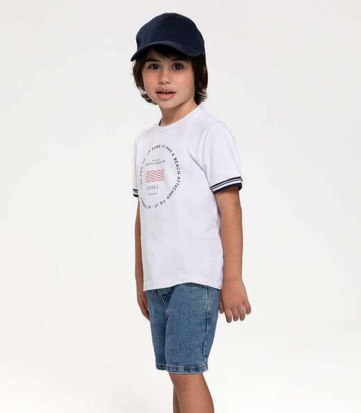 Image_Conjunto Camiseta Com Bermuda Jeans Trick Nick Branco