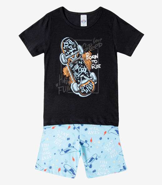 Image_Pijama Infantil Masculino Brilha No Escuro kappes Azul