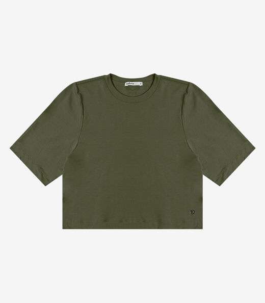 Blusa Feminina Manga Curta em Molecotton Endless Verde