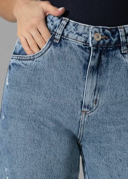 Calça Jeans Sawary Wide Leg Petit - 282915