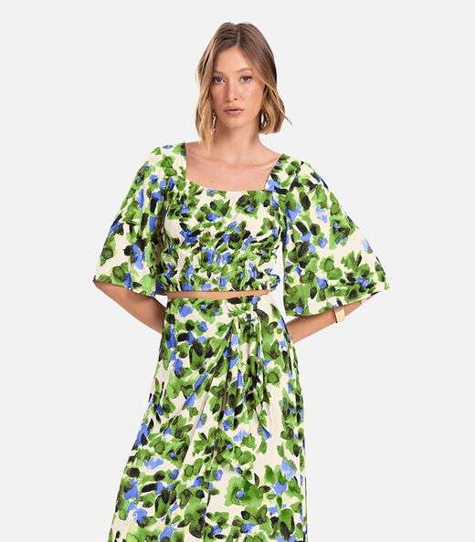 Image_Blusa Cropped Feminina Estampada Endless Verde