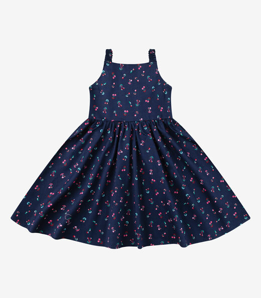 Vestido em Popeline Rovi Kids Azul
