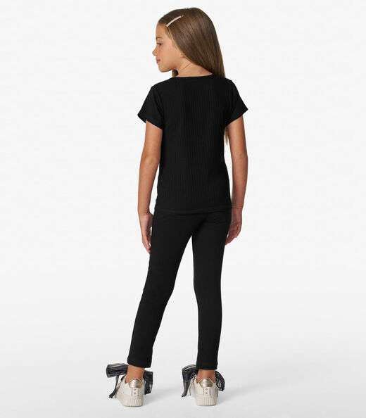 Blusa Infantil Feminina Canelada Trick Nick Preto