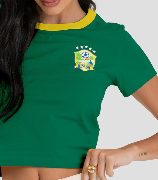 Blusa Feminina em Cotton Leve Brasil Dianna Verde
