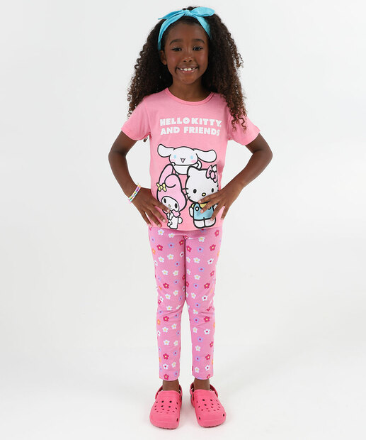 Image_Calça Infantil Legging Flores Marisa Tam 4 a 10 Rosa