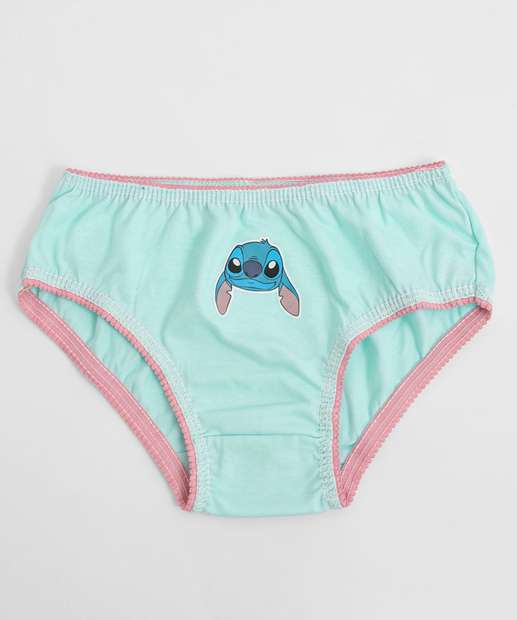 Kit 3 Calcinhas Infantil Stitch Tam 2 a 10