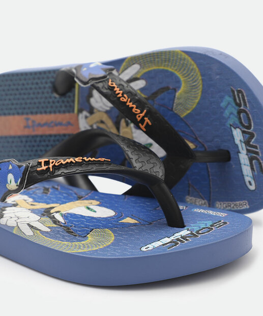 Chinelo Ipanema Infantil Sonic Azul