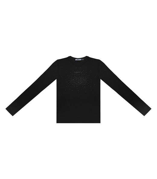 Image_Blusa Juvenil Com Strass Manga Longa Minty Preto