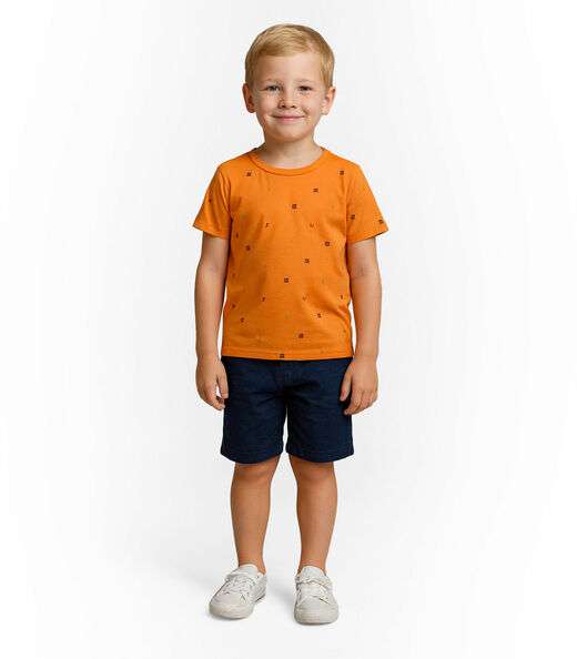 Image_Camiseta Infantil Masculina Infinita Cor Laranja