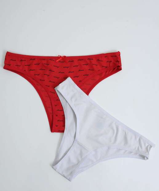 Image_Kit 2 Calcinhas Biquíni Estampa Amor Marisa Vermelho