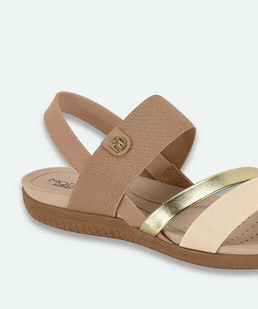 Sandália Feminina Rasteira Modare Bege 