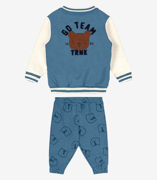 Conjunto Infantil Jaqueta Com Calça Trick Nick Azul