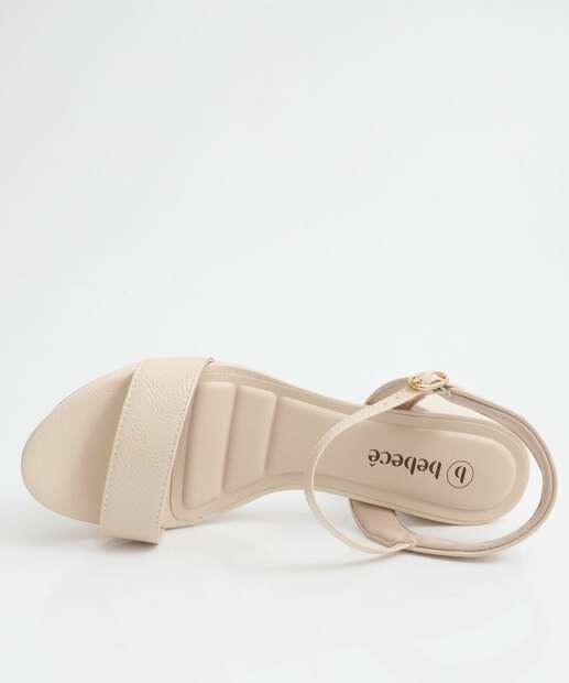 Sandália Feminina Meia Pata Bebecê Bege