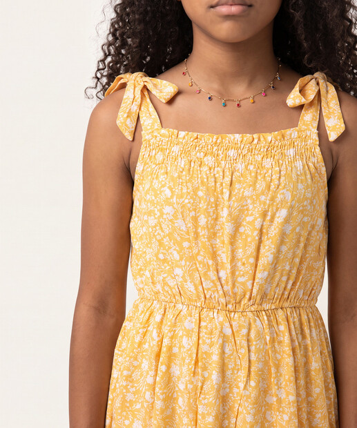 Vestido Juvenil Midi Estampa Flores Marisa Tam 10 a 16