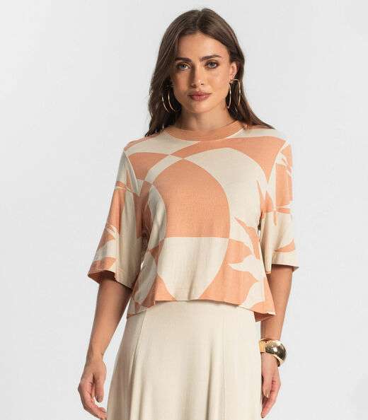 Image_Blusa Feminina Manga Curta Endless Marrom