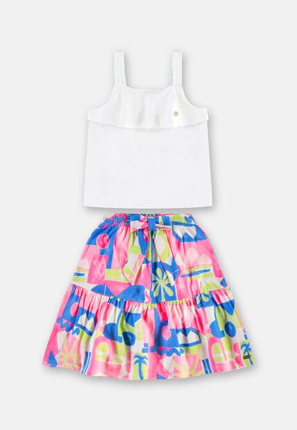 Conjunto Blusa Saia Infantil Midi Up Baby