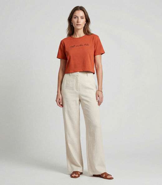 Image_Blusa Feminina em Molecotton Viscose Infinita Cor Laranja