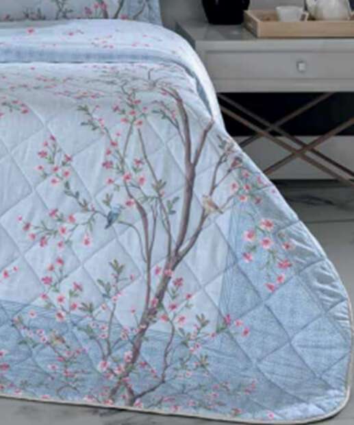 Jogo de Cama Casal Floral Hedrons 3 Peças 