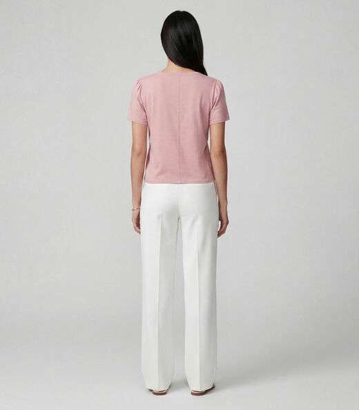 Blusa Feminina Em Visco Tricot Infinita Cor Rosa