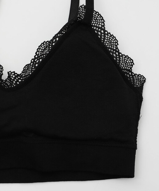 Sutiã Top Bojo Removível Textura Marisa Preto