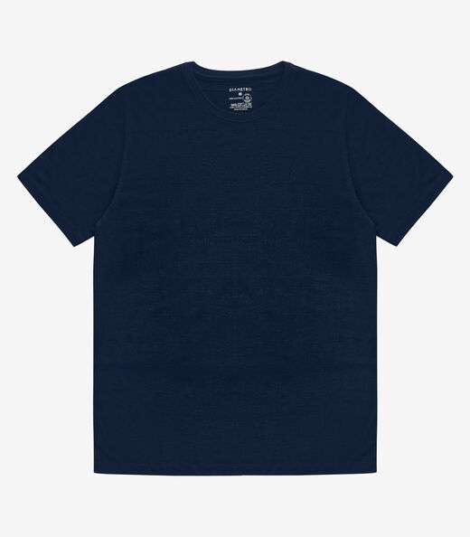 Camiseta Masculina Meia Malha Diametro Azul