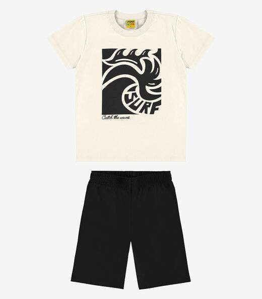 Image_Conjunto Camiseta com Bermuda Meia Malha RoviKids Bege