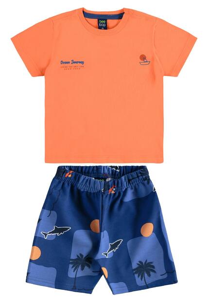 Image_Conjunto Camiseta Bermuda Tubarão Bee Loop