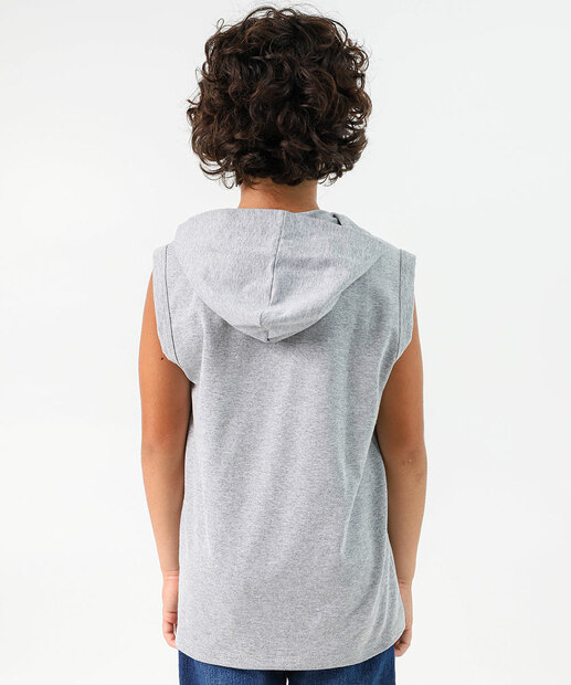 Regata Juvenil Capuz Marisa Tam 10 a 16 Cinza