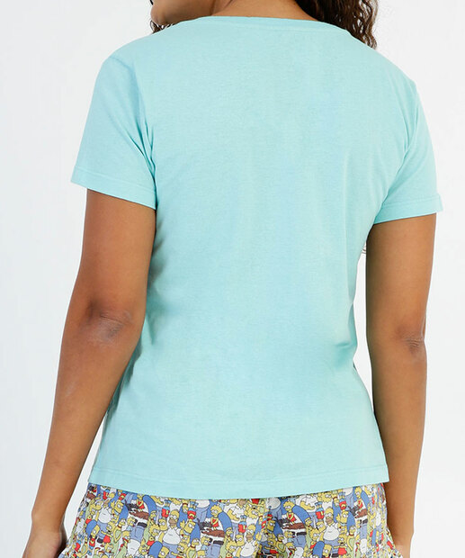 Pijama Feminino Estampa Marge Manga Curta Simpsons