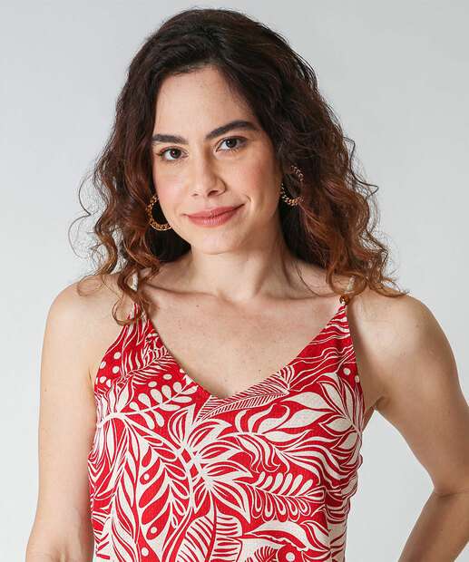 Blusa Feminina Estampada Marisa Vermelho