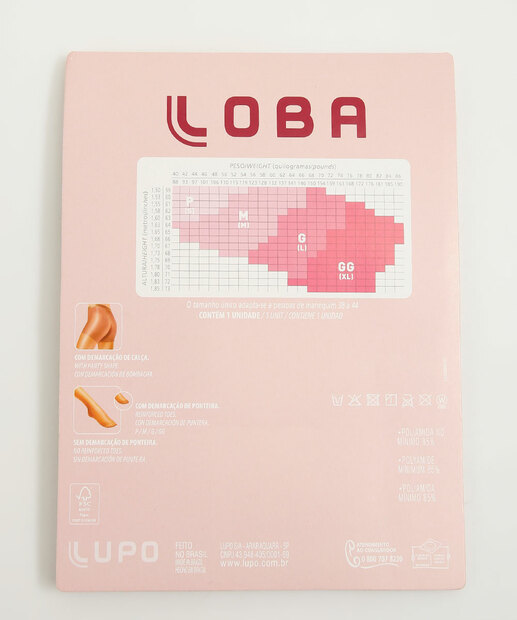 Meia Calça Feminina Fio 15 Loba