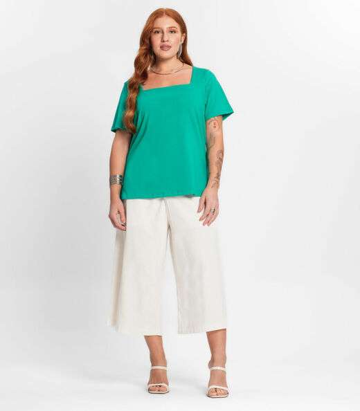 Blusa Feminina Plus Size Secret Glam Verde