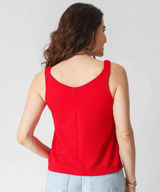 Blusa Regata Feminina Évora Textura Marisa Vermelho