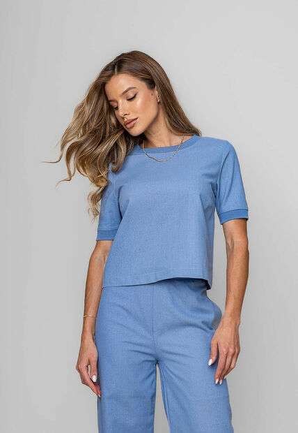 Image_Blusa Alfaiataria Gola Ribana Manga Curta Azul Salvatore